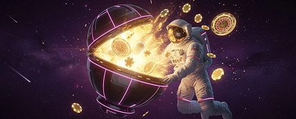 Moonwin secure gaming astronaut illustration