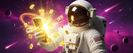 Moonwin astronaut casino illustration