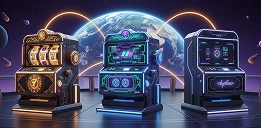 Moonwin futuristic slot machine illustration